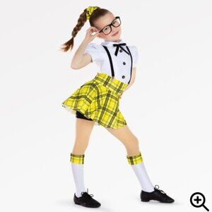 Revolution School House Rock Dance Costume - Plaid Skirt with Suspenders
